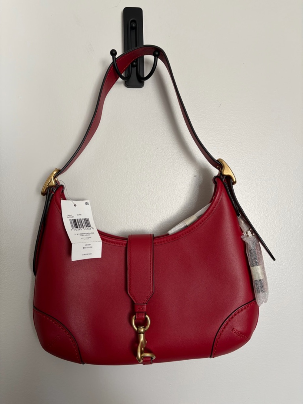 Coach Hamptons Hobo - Red NWT